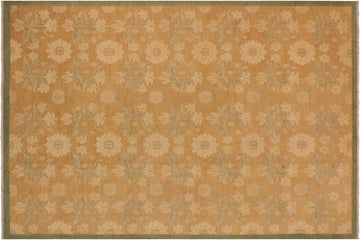 handmade Transitional Kafkaz Chobi Ziegler Brown Green Hand Knotted RECTANGLE 100% WOOL area rug 10 x 14